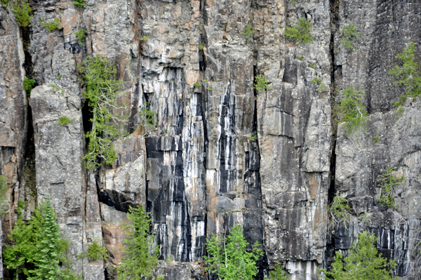 close-up of the gorge's wall